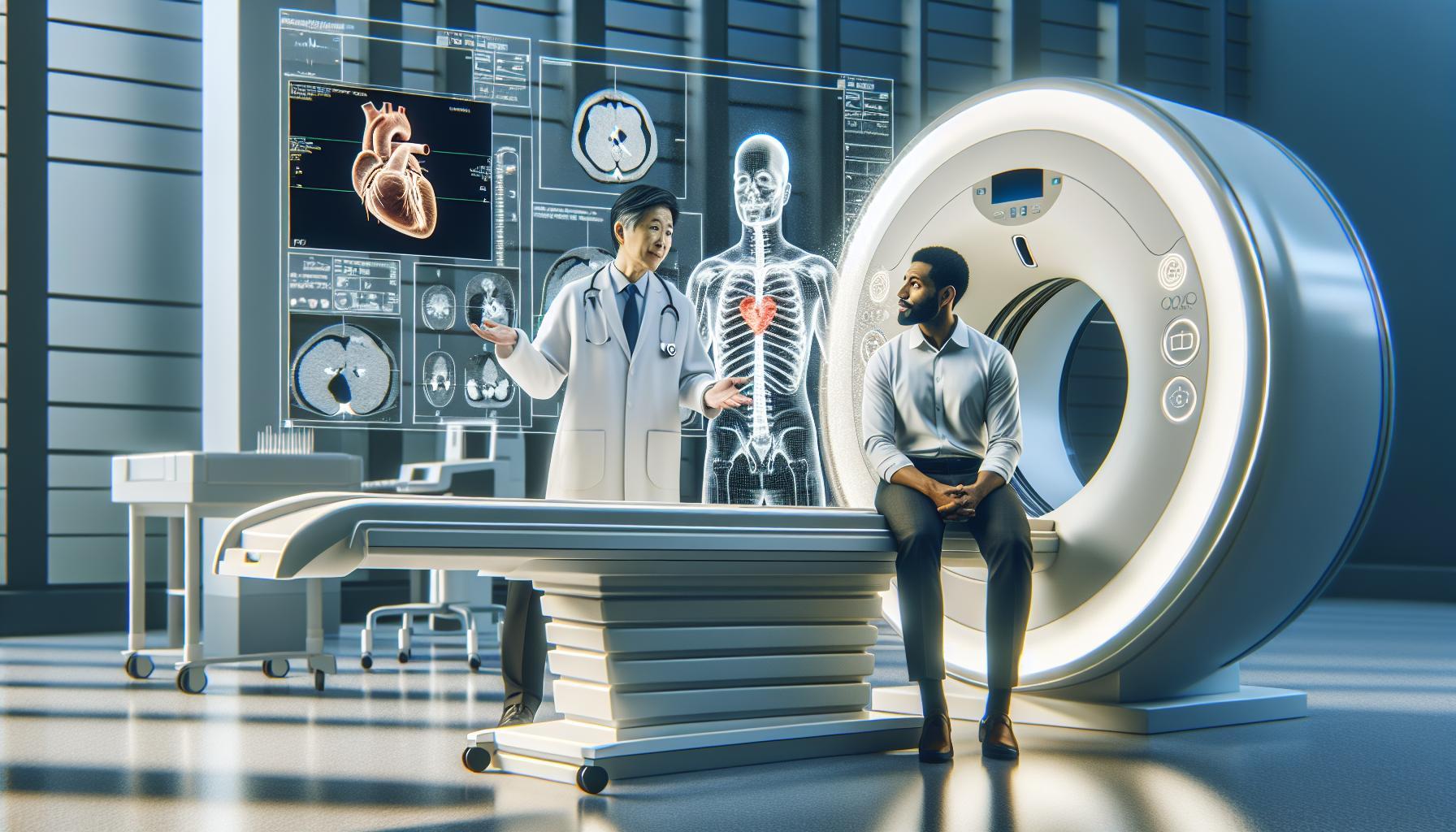 Does a chest CT scan show heart blockages? Cardiac imaging